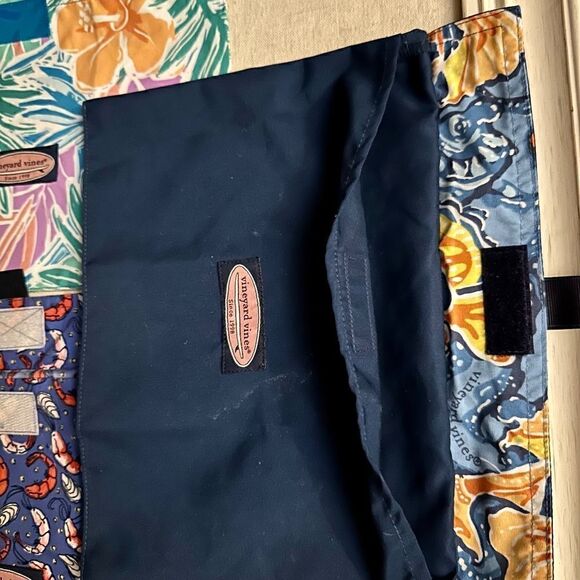 Vineyard Vines swimsuit material foldover pouches - set of 3 - Picture 9 of 10